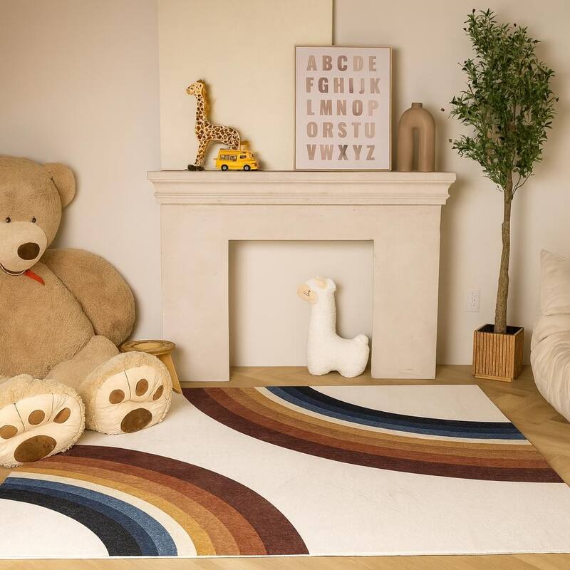 Rug Branch Kids Solara Ember Arc Red Indoor Area Rug