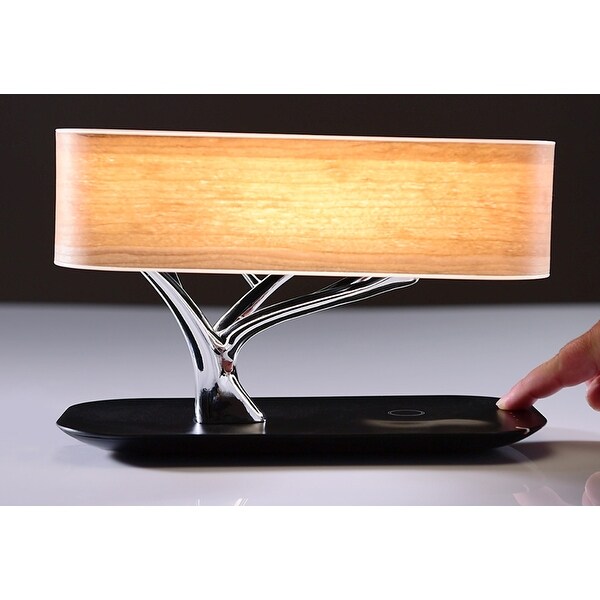 bonsai bluetooth speaker lamp with wireless charging pad