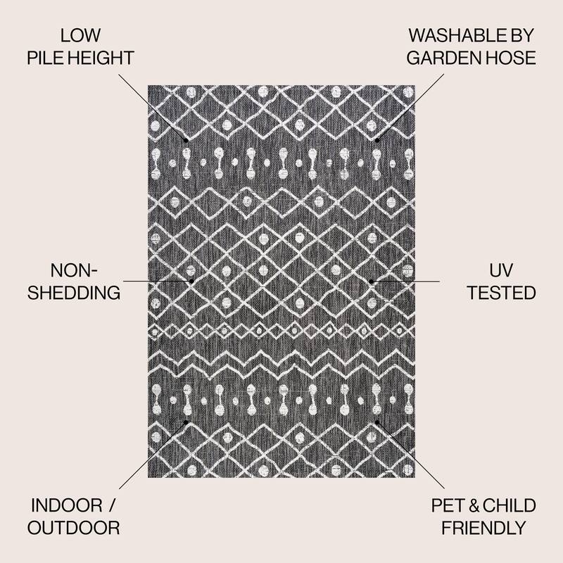JONATHAN Y Tokay Tribal Bohemian Indoor/Outdoor Area Rug