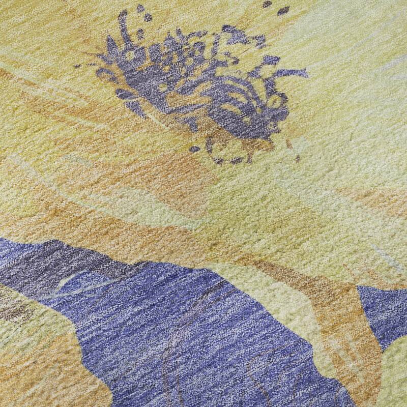 Premium Washable Super Soft Contemporary Floral Mayfield Rug