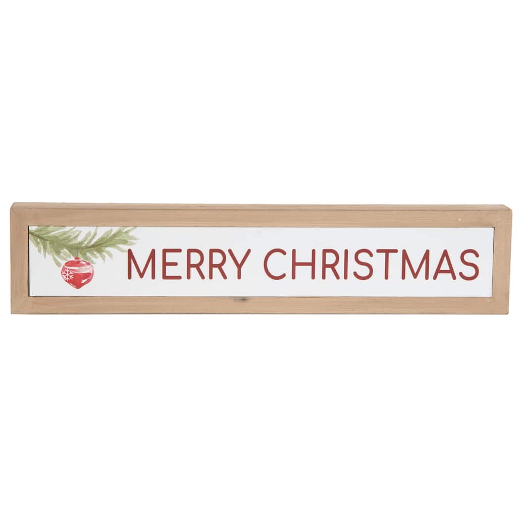 Transpac Wood 15.75 in. Multicolored Christmas Block Decor