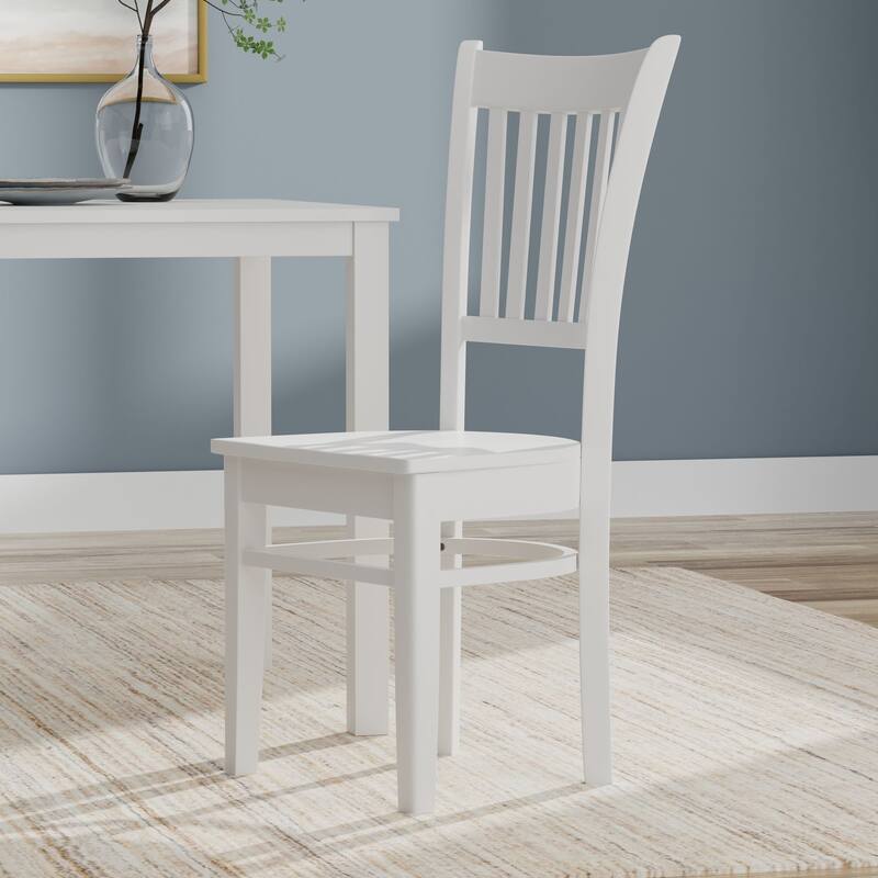 5-Piece Dining Set, 48" Rectangle Wood Table and Spindle Chairs