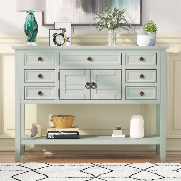 Moda Modern Console Table Sofa Table for Living Room Light Blue. Opens flyout.