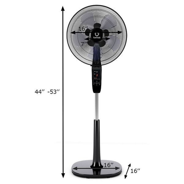 Shop Costway Fantask 16 Oscillating Pedestal Fan 2 Mode