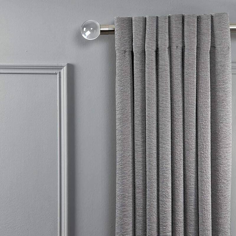 Linen Avenue Clear Acrylic Single and Double Window Curtain Rod Set