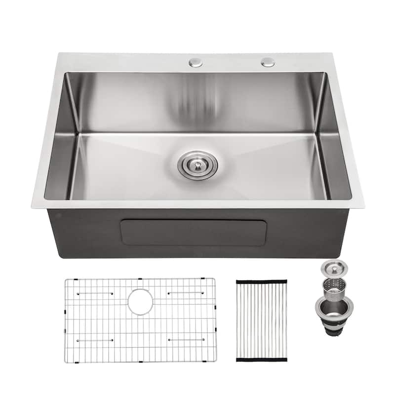 Drop-in Single Bowl Stainless Steel Kitchen Sink