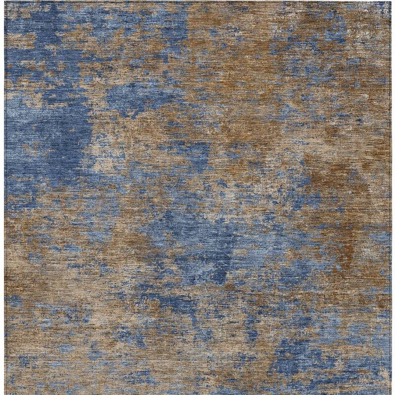 HomeRoots Abstract Transitional Rectangle Outdoor Rug