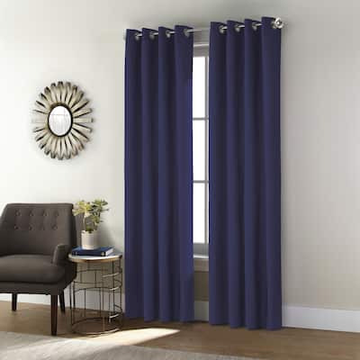 ThermaPlus Shadow Total Blackout Textured Curtain Panel