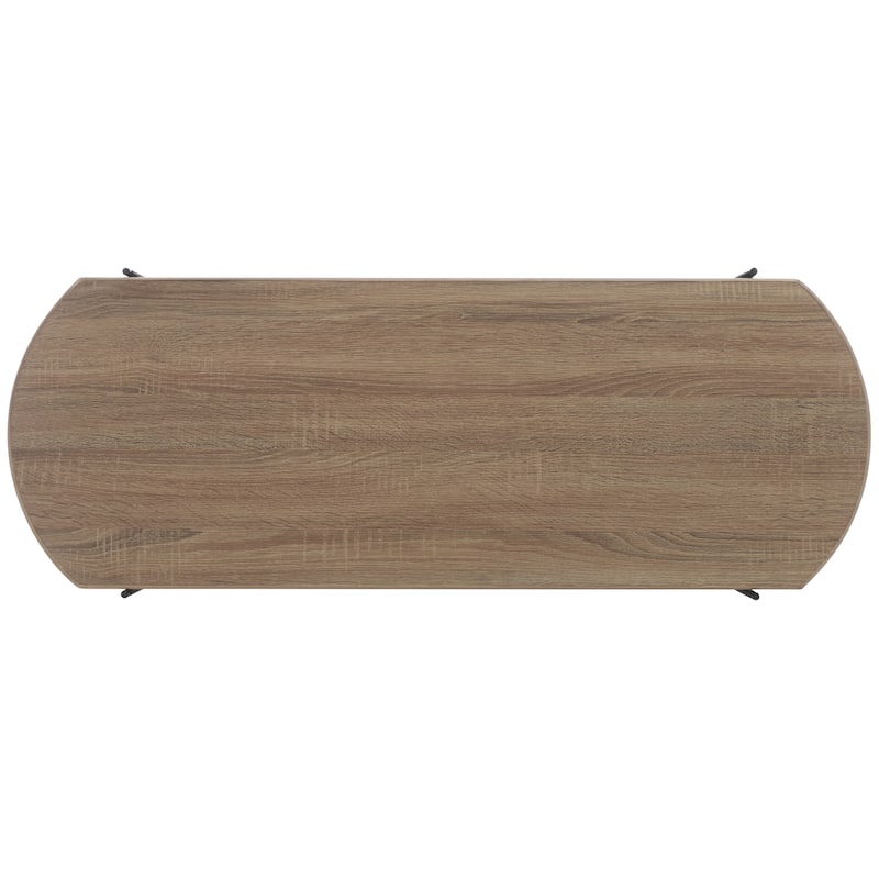 SAFAVIEH Litha Coffee Table with Lower Shelf - 43.3 In. W x 16.5 In. D x 17.7 In. H - 43Wx17Dx18H