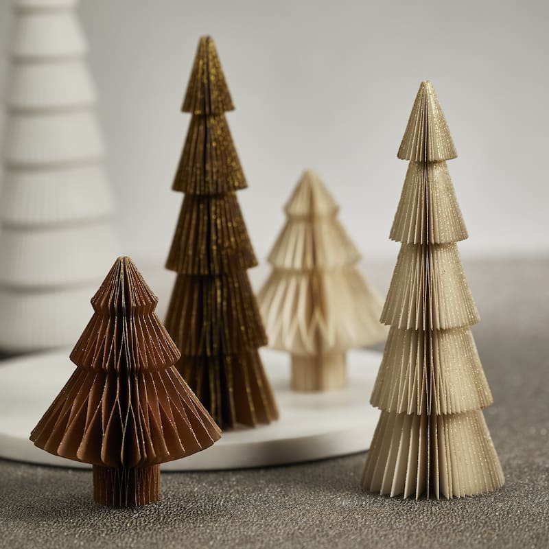 Miriam 8.5" Paper Decorative Tabletop Trees, Set of 6