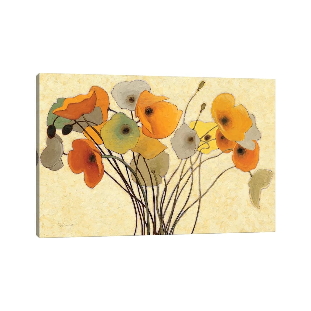 iCanvas "Pumpkin Poppies I" by Shirley Novak Canvas Print