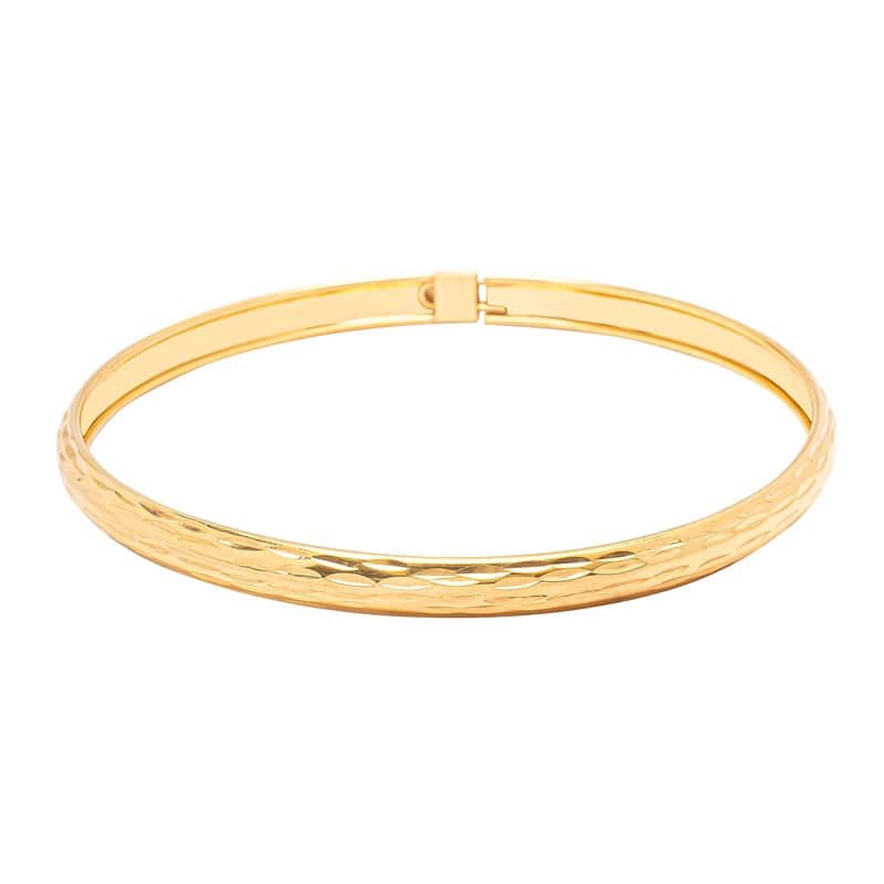 Victoria Townsend Gold over Sterling Silver Smooth Bangle