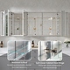 preview thumbnail 38 of 37, Bath 30'H Recessed or Surface Wall Mount Medicine Cabinet With Adjustable Glass Shelves