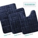 preview thumbnail 47 of 131, Clara Clark Ultra Soft Non Slip and Absorbent Bath Rug - Tiled Velvet Memory Foam Bath Mat
