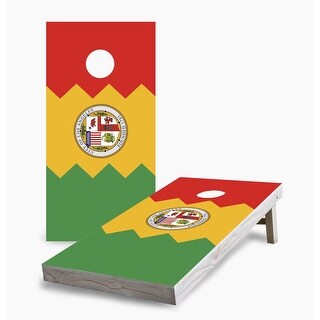Los Angeles Flag Cornhole Game (Choose Wraps or Boards)