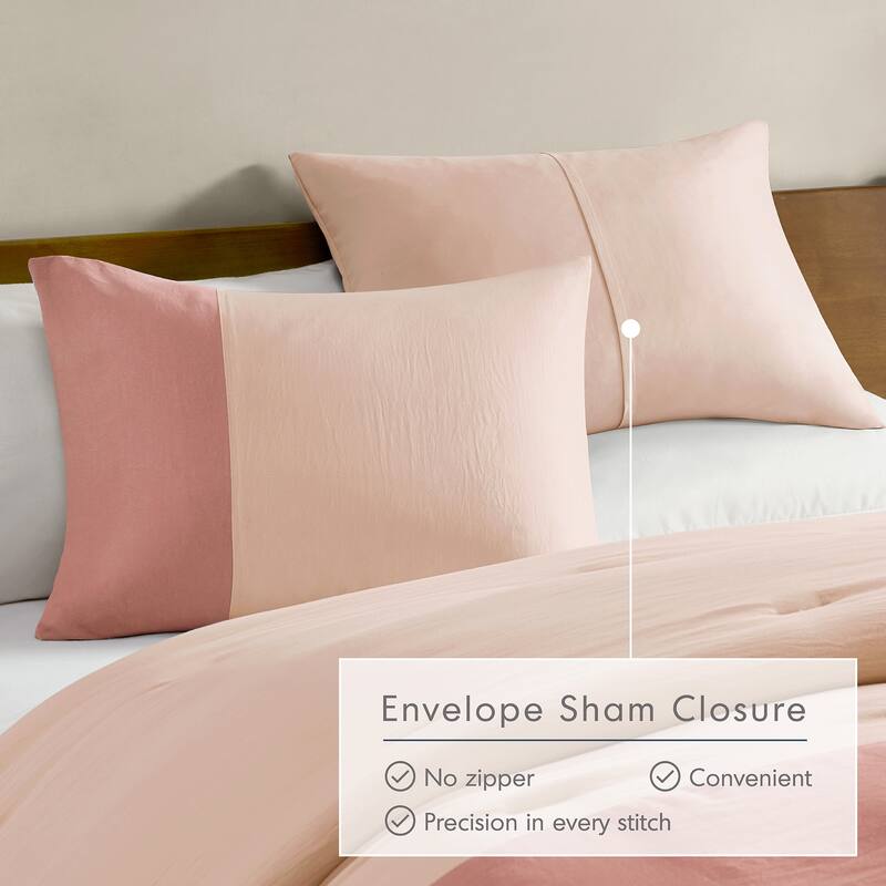 Chelsea Square Ayko Soft Washed Color Block Comforter Set