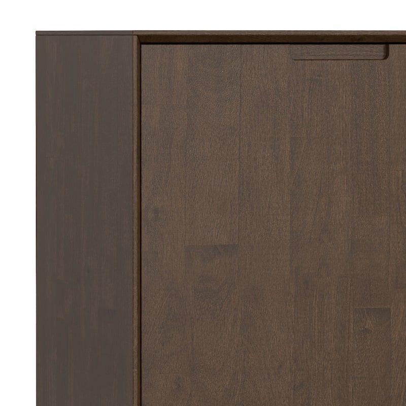 Simpli Home Banting SOLID HARDWOOD & Metal 58x18" Rectangle Modern 3 Door Sideboard Buffet - 18" D x 58" W x 36" H