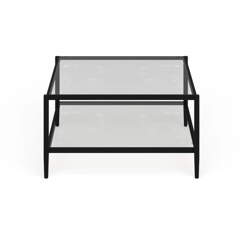 Hera Square Coffee Table with Mirror Bottom Shelf