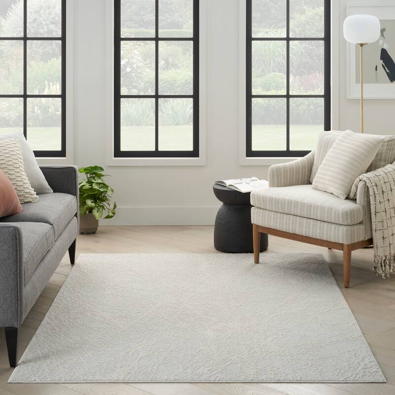 Nourison Lillian Indoor only Grey Abstract Area Rug