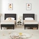 preview thumbnail 15 of 47, VECELO 2-Piece Adjustable 41-47" Height Twin Bed Frame for Kids Soft Padded Headboard with Button Tufting No Box Spring Required Grey