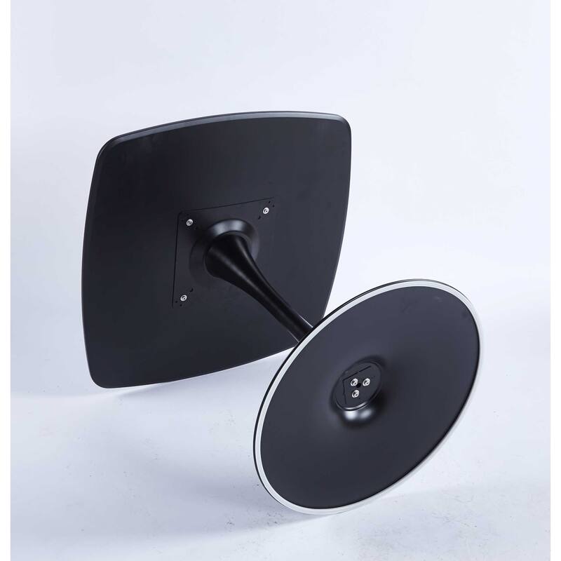 Square Dining Table for 2-4 People, Tulip Kitchen Table with MDF Tabletop & Metal Legs, End Table Leisure Coffee Table