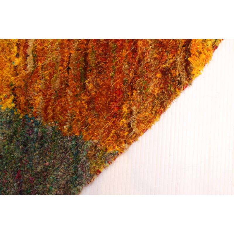 ECARPETGALLERY Hand-knotted Opulence Multi Color Silk Rug - 5'6 x 5'6