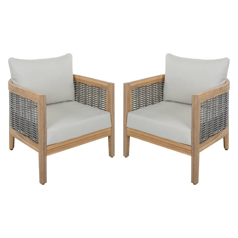 SAFAVIEH Outdoor Living Amanda Chair [SET of 2] - 28"W x 30"D x 25"H