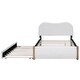 preview thumbnail 4 of 14, Nestfair Full Size Upholstered Platform Bed with Wood Supporting Feet and Twin Size Trundle