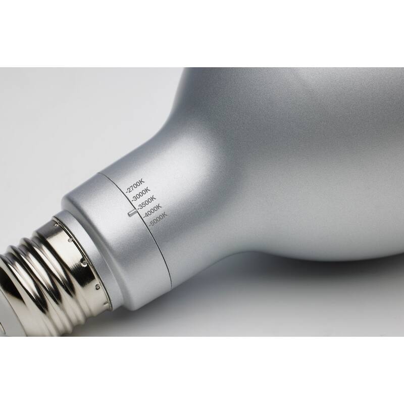 15W PAR30LN LED Long Neck 27K/30K/35K/40K/50K CCT Selectable Medium Base 120V - Silver