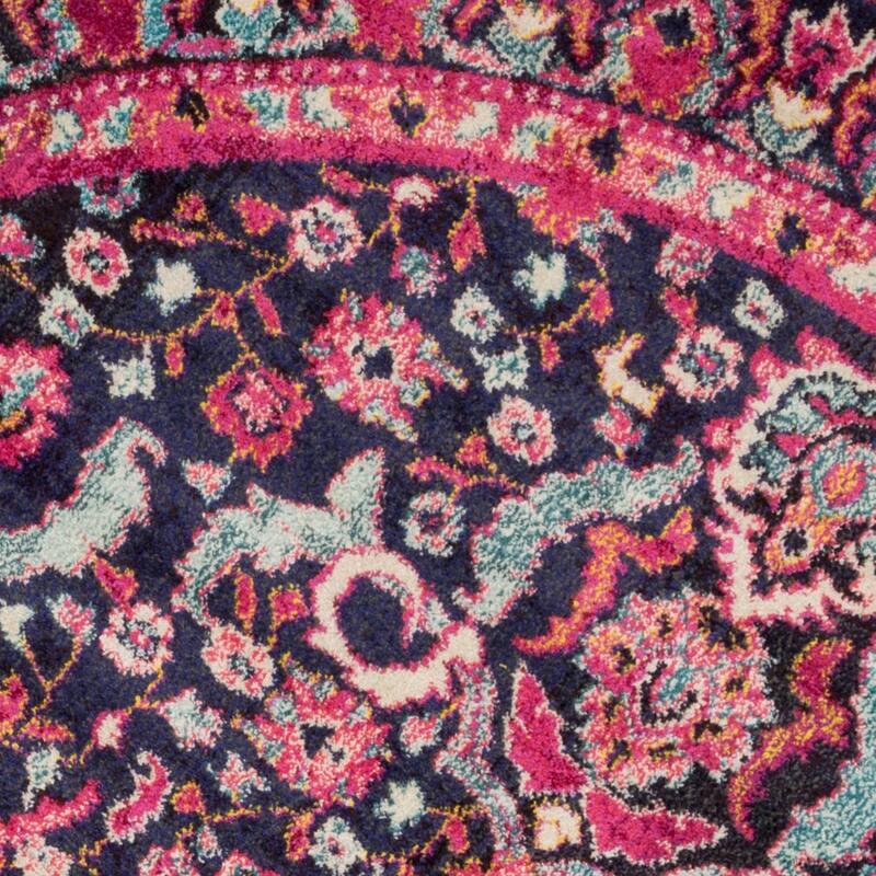 Alexander Home Vintage Boho Botanical Medallion Distressed Rug