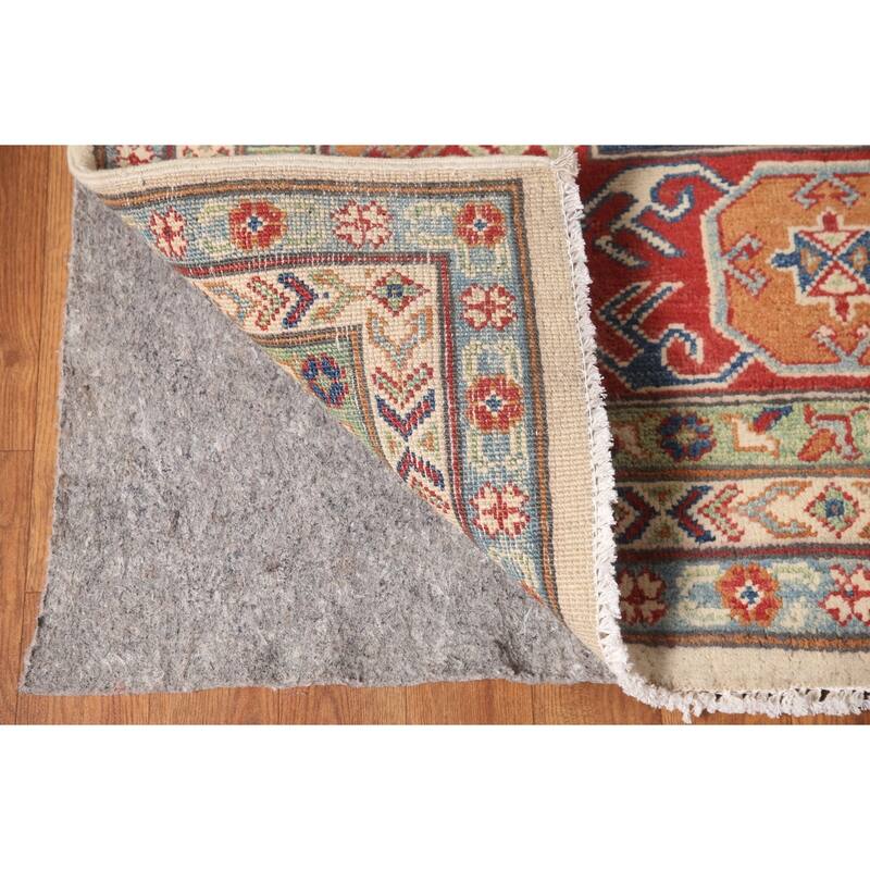 Geometric Kazak Oriental Area Rug Hand-Knotted Traditional Wool Carpet - 8'5"x 11'4"