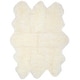 preview thumbnail 83 of 96, SAFAVIEH Handmade Natural Sheepskin Leanca 3.4-inch Thick Rug