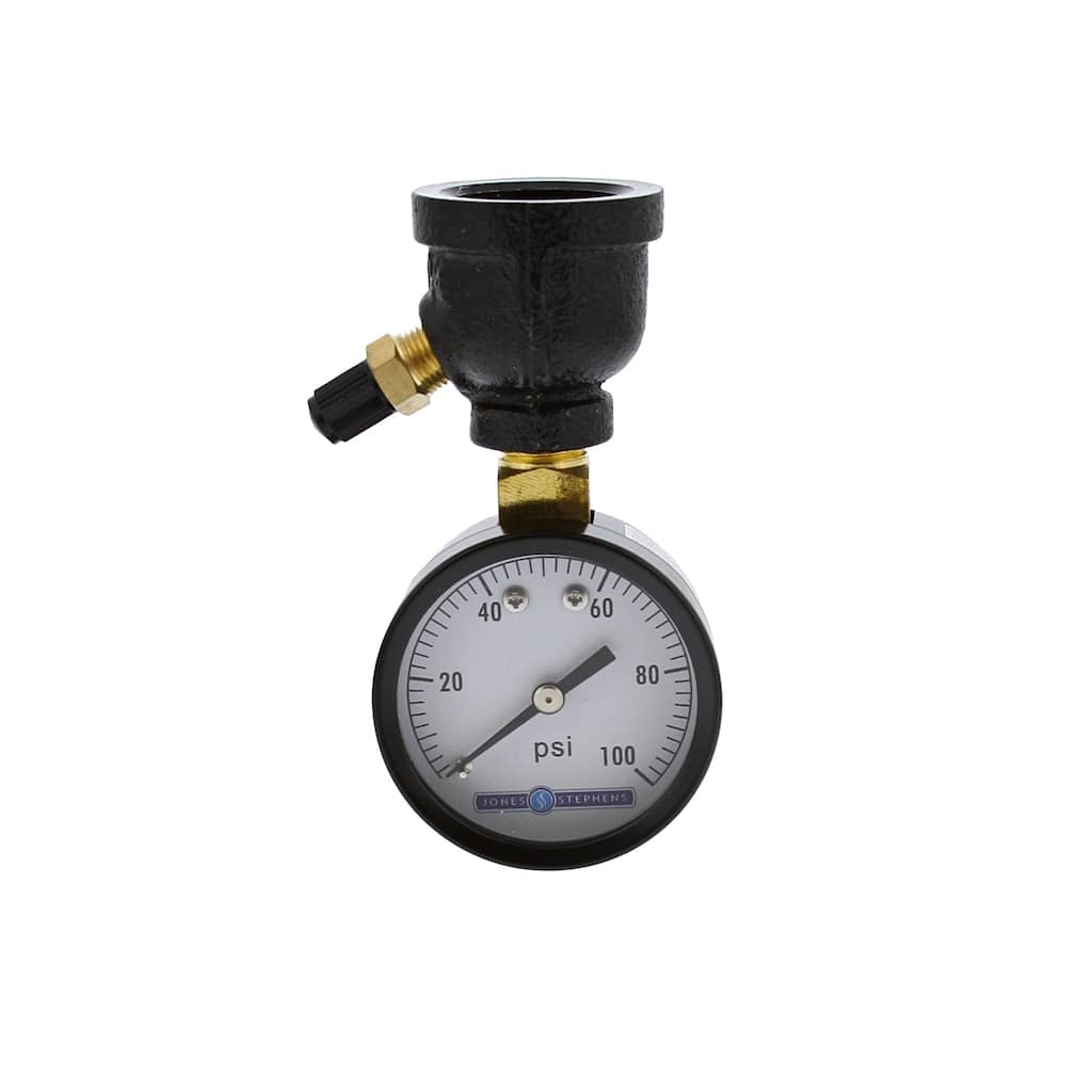 Jones Stephens G66100 2" 100 PSI Gas Test Gauge Assembly - Bell Style