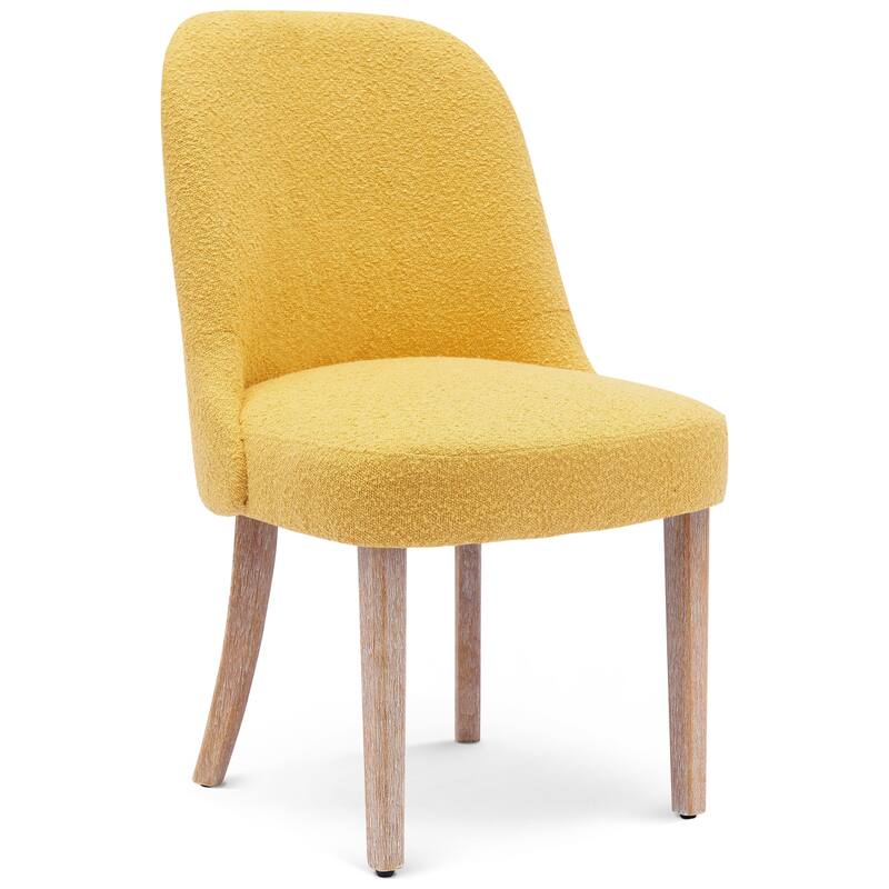 Farmhouse Water and Stain Resistant Boucle Upholstered Side Chair (Set of 6)