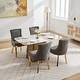 preview thumbnail 41 of 75, GDFStudio - Modern Dining Chair Set with Curved Gold-Plated Legs & Rivet Trim (Set of 2)