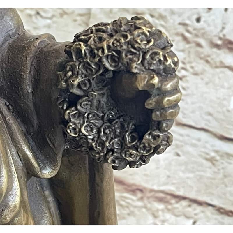 Woman Clutching Grapes Bronze Figure Statue Sculpture Auguste Moreau 21 Inches X 7.5 Inches