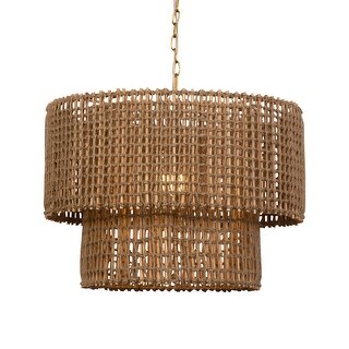 Uttermost Biswas Woven Jute 1 Light Pendant - 19"H x 24"Dia.