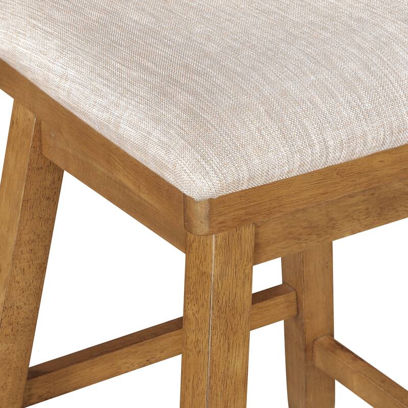 Brookline Wooden Linen Swivel Dining Room Barstool