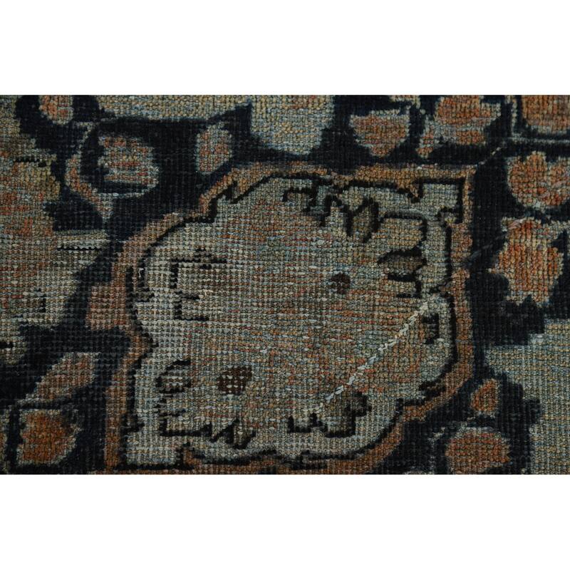 Floral Mahal Antique Persian Area Rug Hand-Knotted Wool Carpet - 9'1" x 12'2"