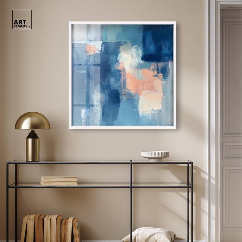 Whispering Blue II Shadowbox by Art Remedy