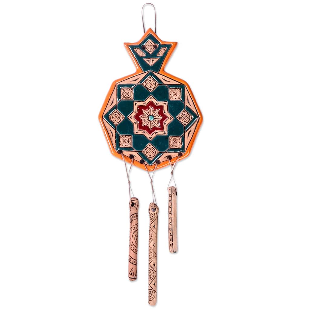 Novica Handmade Starry Amulet Ceramic Wall Decor