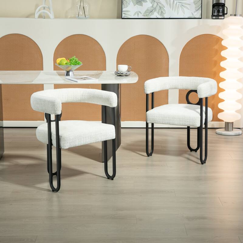 Contemporary Designed Upholstered Accent Chair set of 2