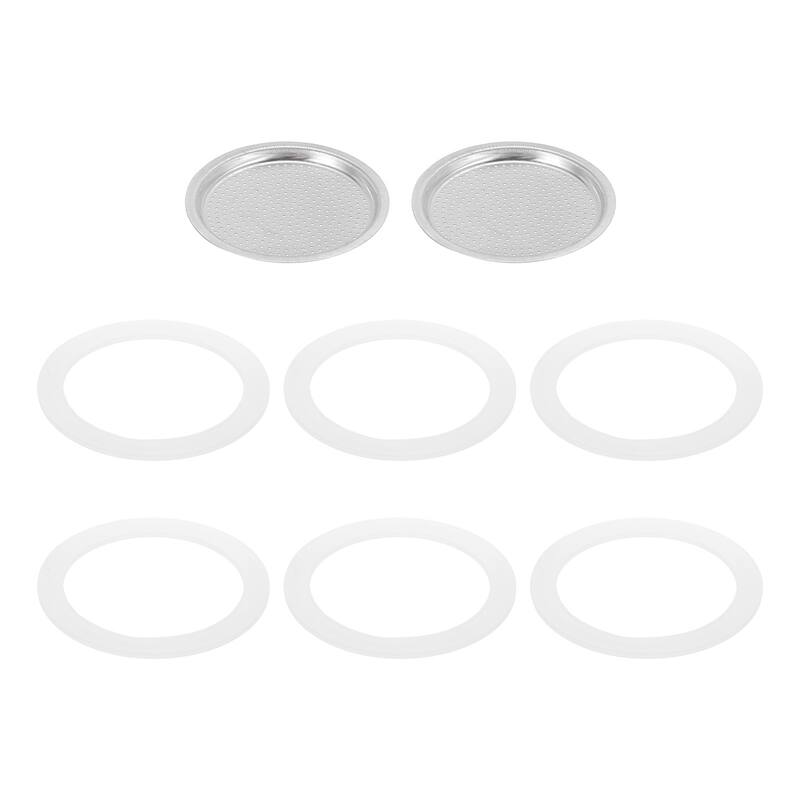 Aluminium Filter Replacement 56x49x4mm for 3-Cup Use Mocha Coffee Maker Pot - Silver