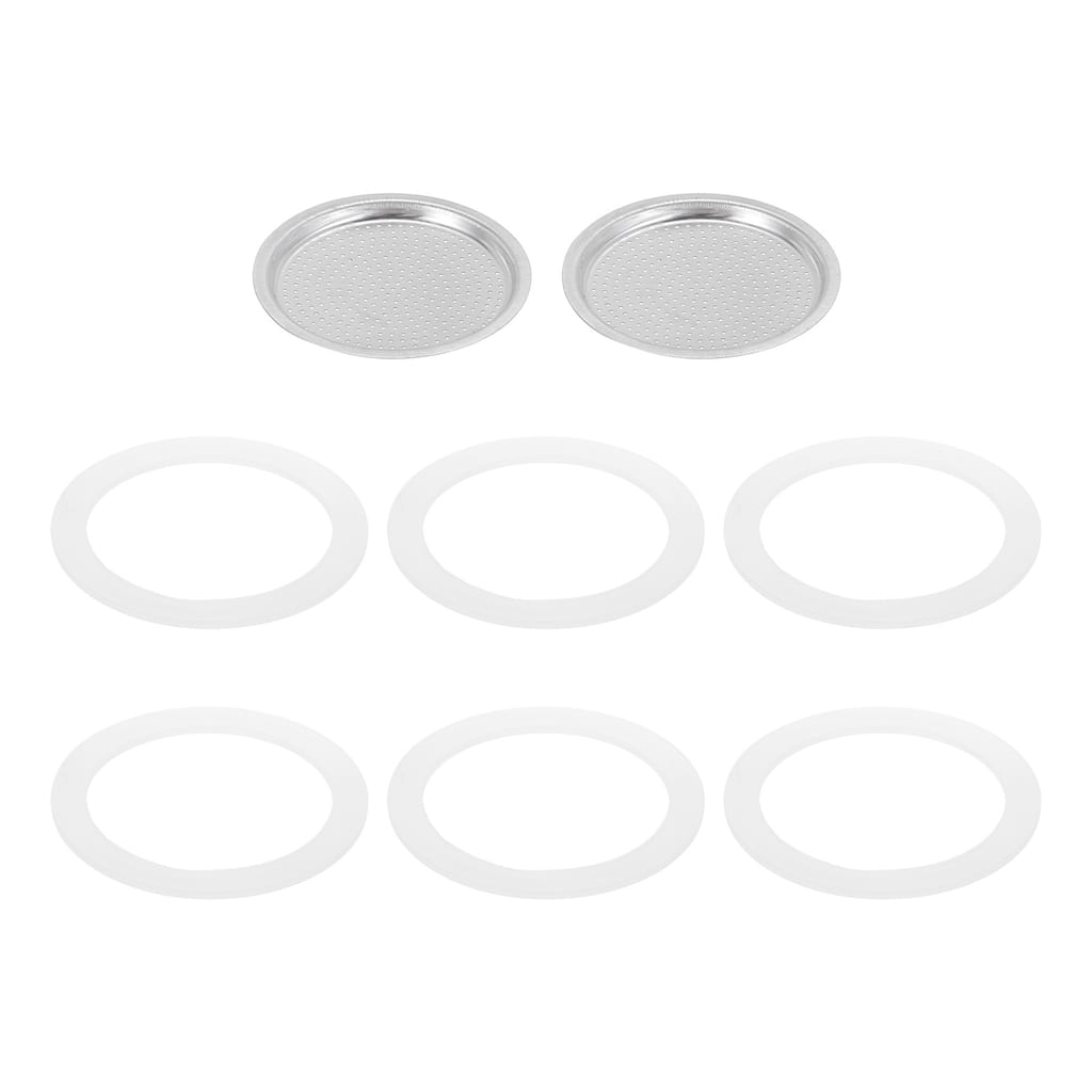 Aluminium Filter Replacement 56x49x4mm for 3-Cup Use Mocha Coffee Maker Pot - Silver