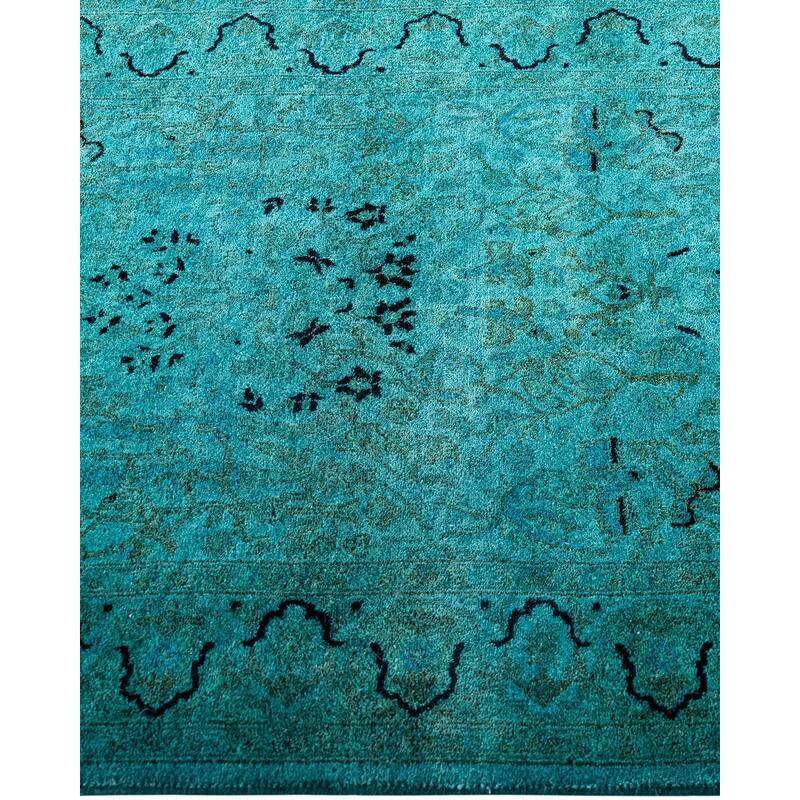 Contemporary Overdyed Wool Hand Knotted Runner - 2' 8" x 10' 2"
