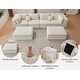 preview thumbnail 3 of 6, 140" U-Shaped Modular Sectional Sofa, 6-Seater Oversized Chenille Couch with Double Chaise, Ottoman & Pillows