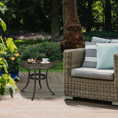 Patio 23.6" Cast Aluminum Dining Table
