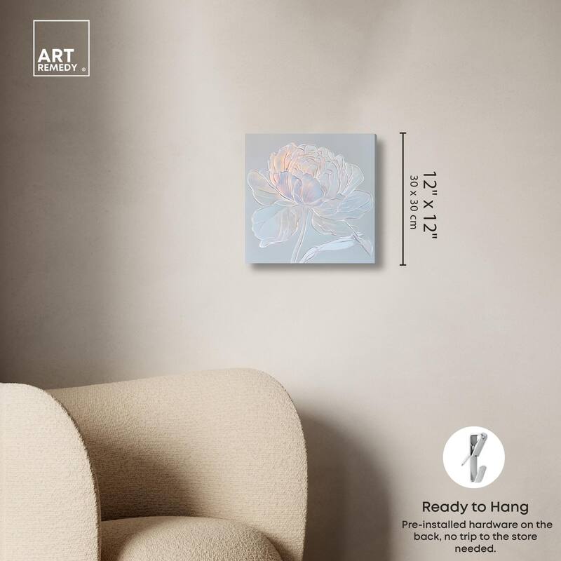 Embossed Flower II Canvas by Art Remedy, Gallery Wrapped
