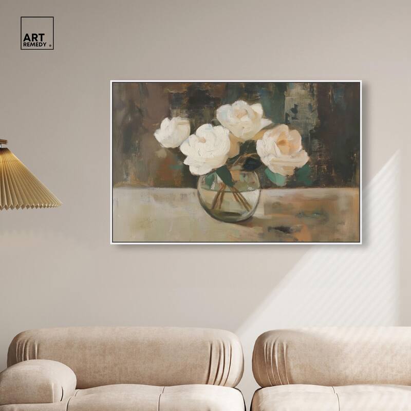 Creamy Cascade Cluster I Canvas by Art Remedy
