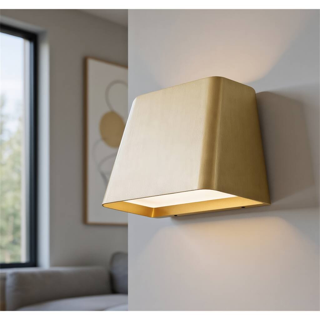 5.5" Brushed Brass LED Wall Sconce